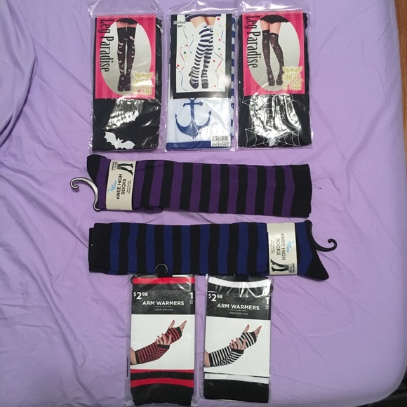 Accessories - Punk Goth Cyber Rave Arm Warmers Socks Bundle Lot